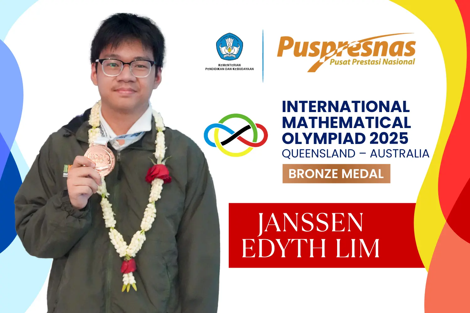 Janssen Edyth Lim Meraih Medali Perunggu IMO